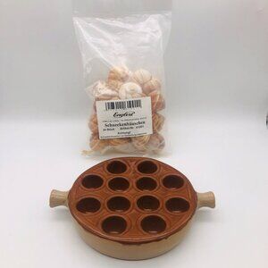 Artisan Ceramic Escargot Baking 12-Well Dish Handles & Snail Shells NIP Gourmet